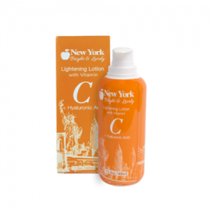 New York Bright & Lovely Lightening Lotion w Vitamin C and Hyaluronic Acid - 400ml / 13.5 Oz