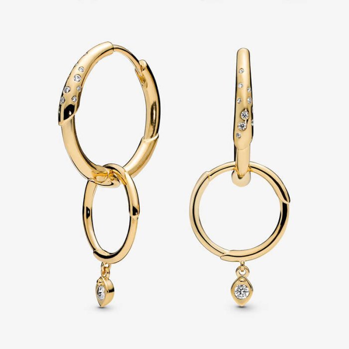 Pandora Flower Stem Earrings