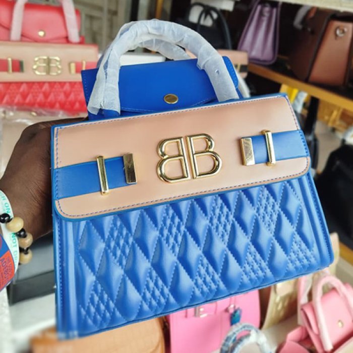 Quilted Two-Tone Luxury Handbag Royal Blue