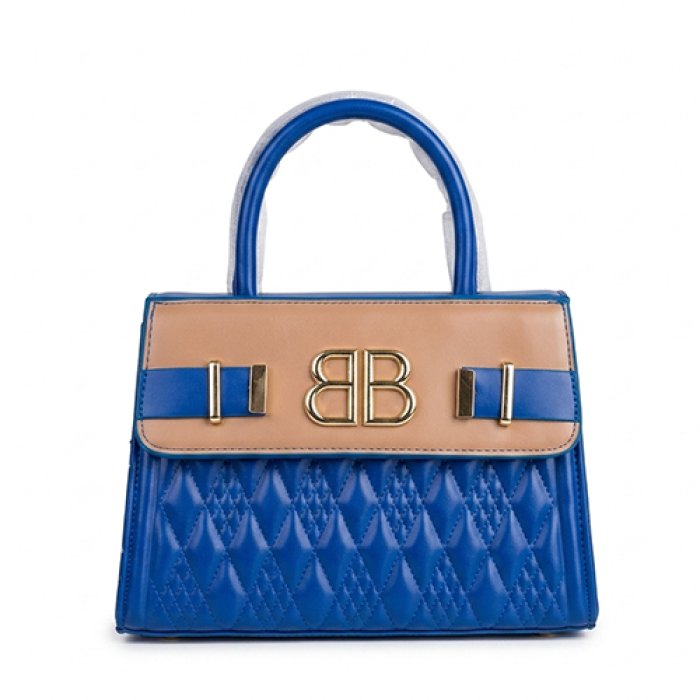 Quilted Two-Tone Luxury Handbag Royal Blue