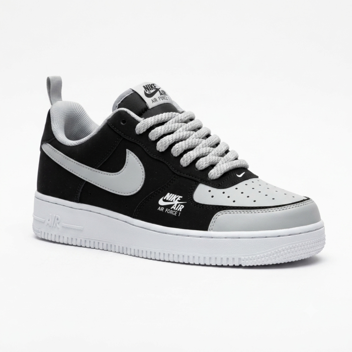 Nike Air Force 1 Black and Grey Sneakers