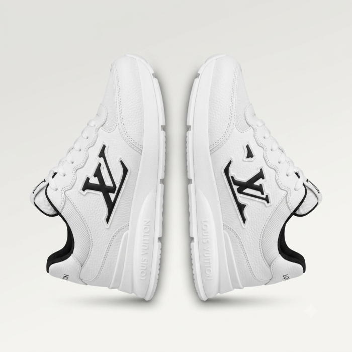 Louis Vuitton White and Black Trainers