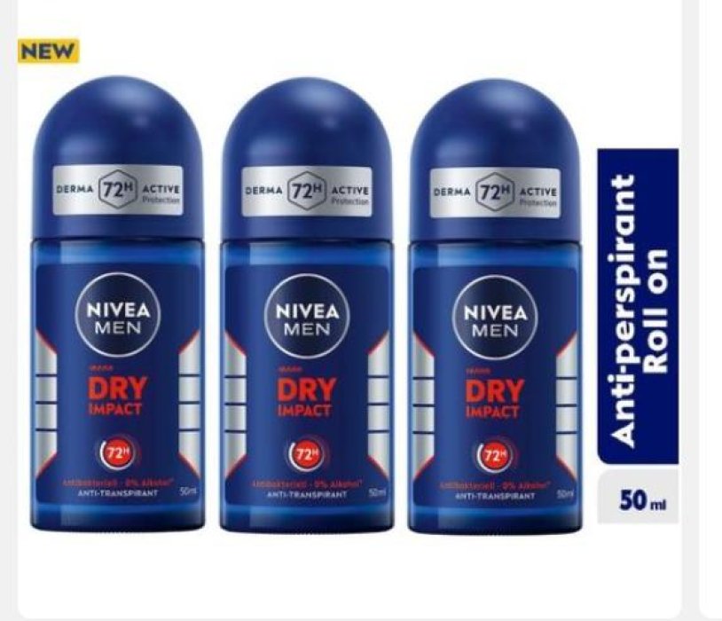 NIVEA MEN Dry Impact Anti-Perspirant Roll-On - 50ml