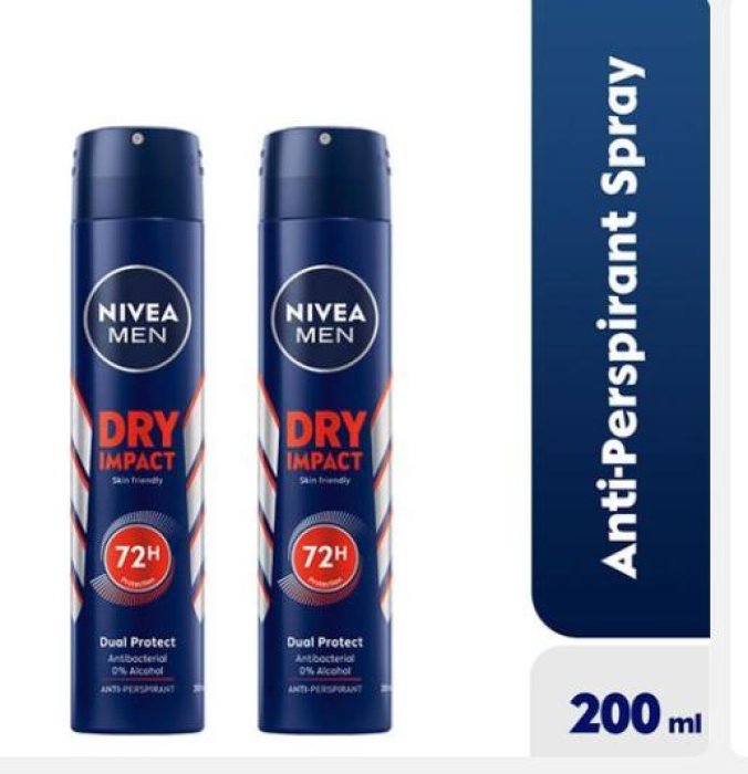 NIVEA MEN Dry Impact Anti-Perspirant Spray - 200ml