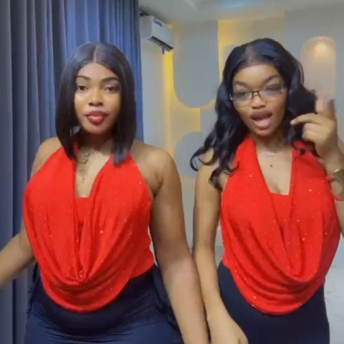 Red Shimmer Halter Neck Cowl Top