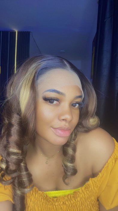 13by4 quality hair blend HD bounce wig piano color 30inc