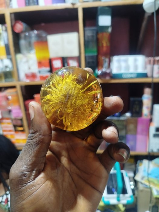 Handcrafted Spherical Golden Soap