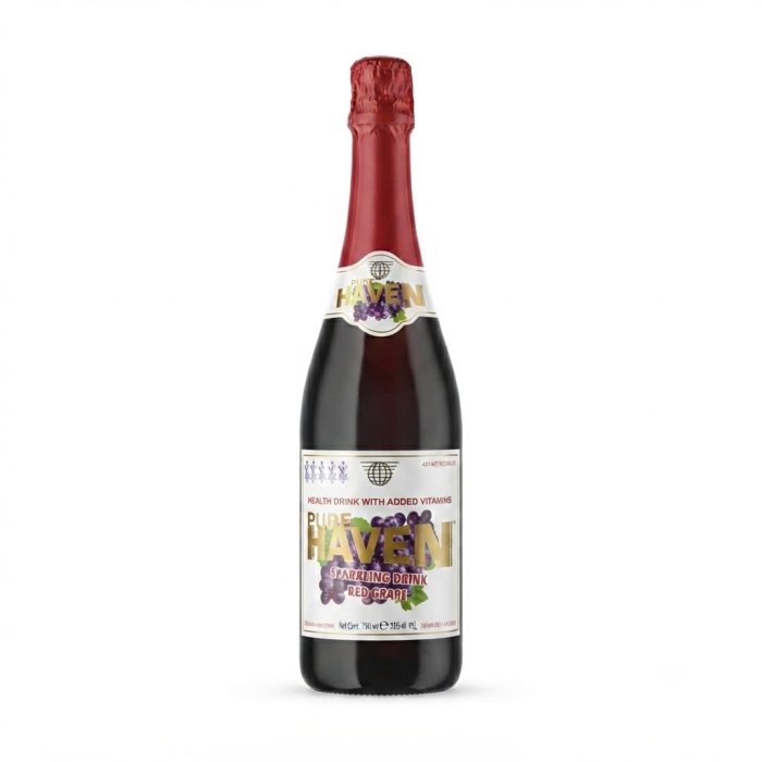 Pure Haven Sparkling Drink Red Grape