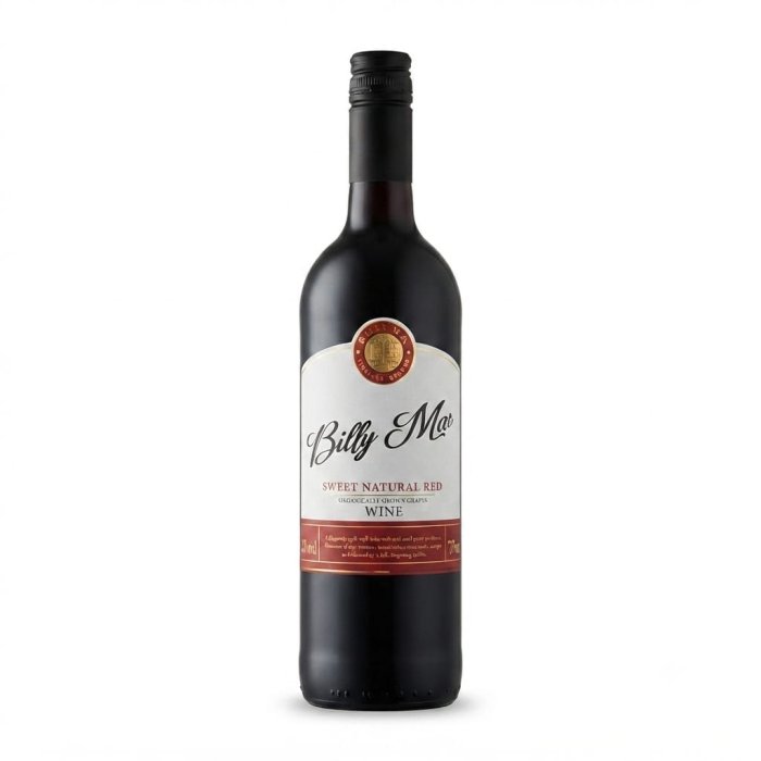 Billy Mae Sweet Natural Red Wine