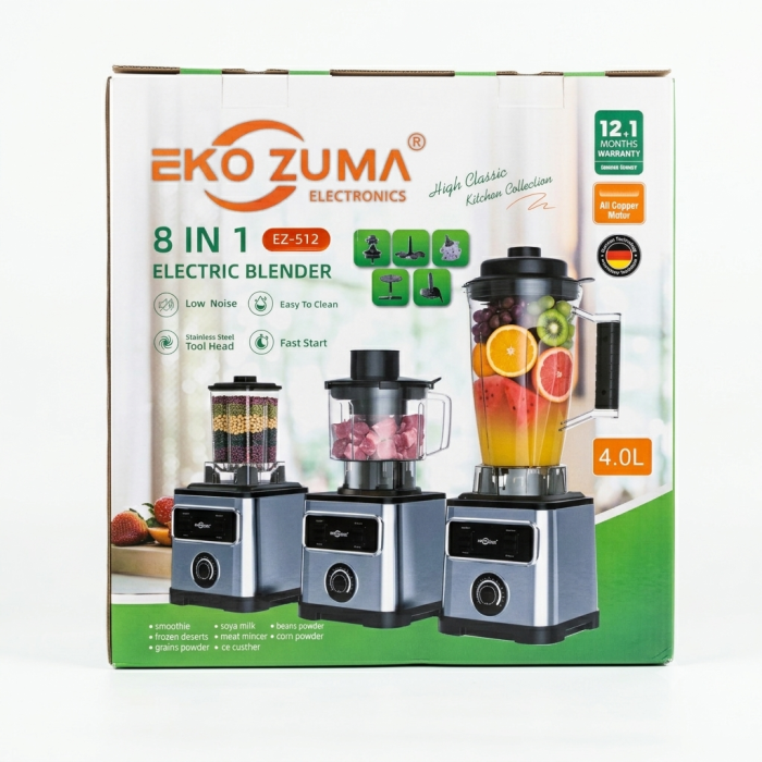 Eko Zuma Electronics 8-in-1 Electric Blender (EZ-512)