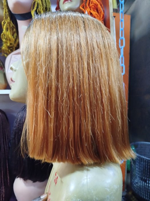 Ombre Dark Roots to Ginger Bob Wig