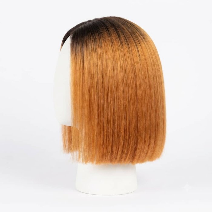 Ombre Dark Roots to Ginger Bob Wig