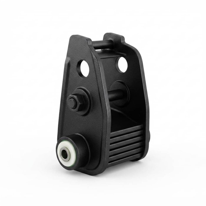 Heavy-Duty Black Forged Steel Spring Shackle Assembly with Bushing