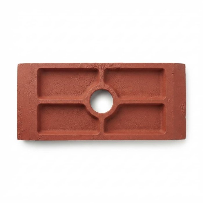 Red Heavy-Duty Cast Iron Industrial Cored Plate