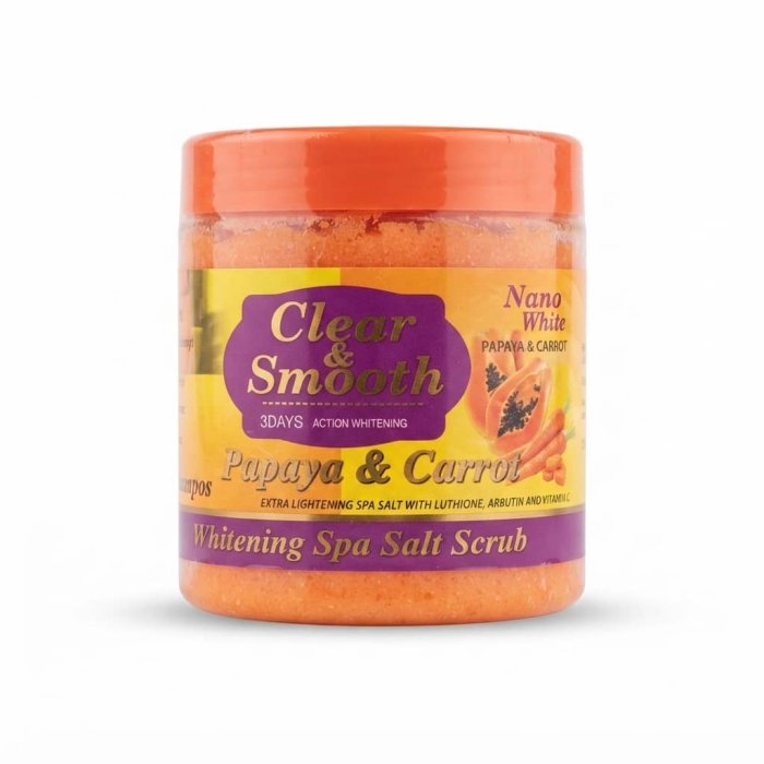 Clear & Smooth Papaya & Carrot Whitening Spa Salt Scrub - 500ml