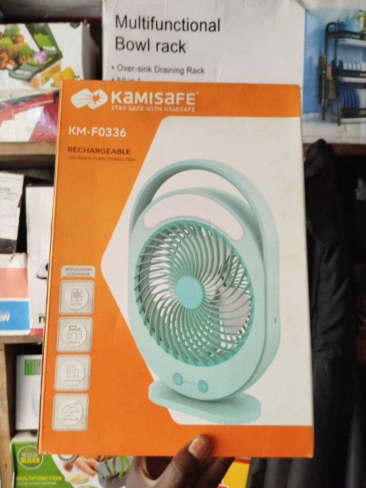 Kamisafe KM-F0336 Rechargeable LED Multi-Functional Fan