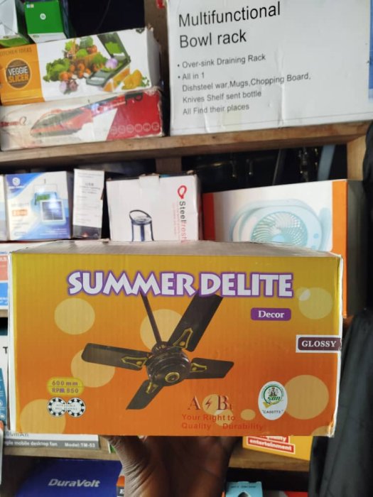 SUMMER DELITE Decor Glossy Ceiling Fan - 600mm