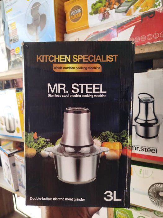 Kitchen Specialist Mr. Steel Stainless Steel Electric Meat Grinder - 3L