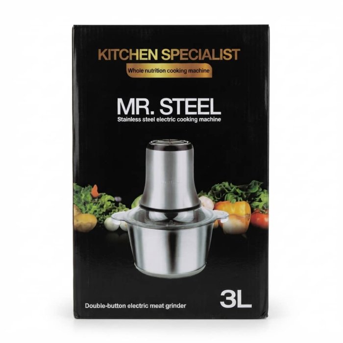 Kitchen Specialist Mr. Steel Stainless Steel Electric Meat Grinder - 3L
