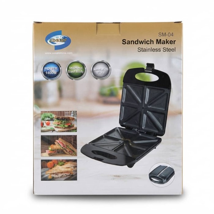 JDSMP Stainless Steel Sandwich Maker - Model SM-04 (1400W)
