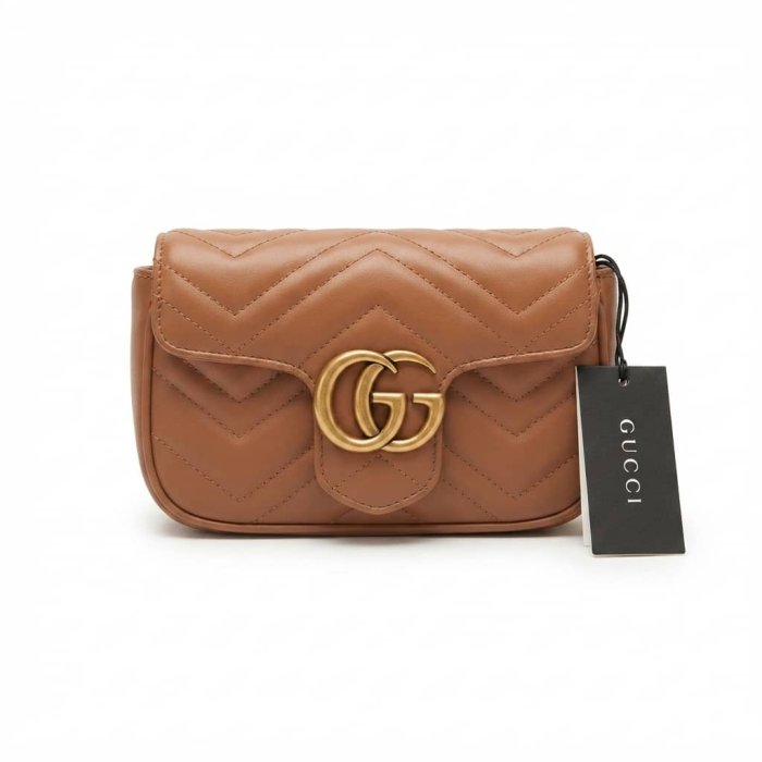 Gucci GG Marmont Super Mini Bag - Brown Leather