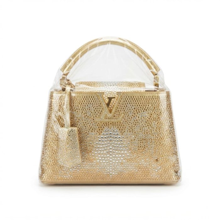 Louis Vuitton Capucines BB Gold Crystal Bag