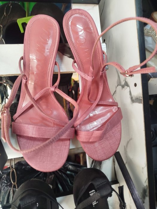 Sam Edelman Pink Satin Stiletto Heeled Sandals