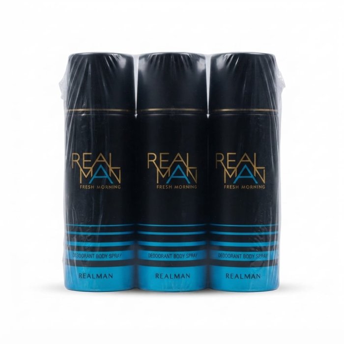 Real Man Deodorant Body Spray - Fresh Morning (3 Pack)
