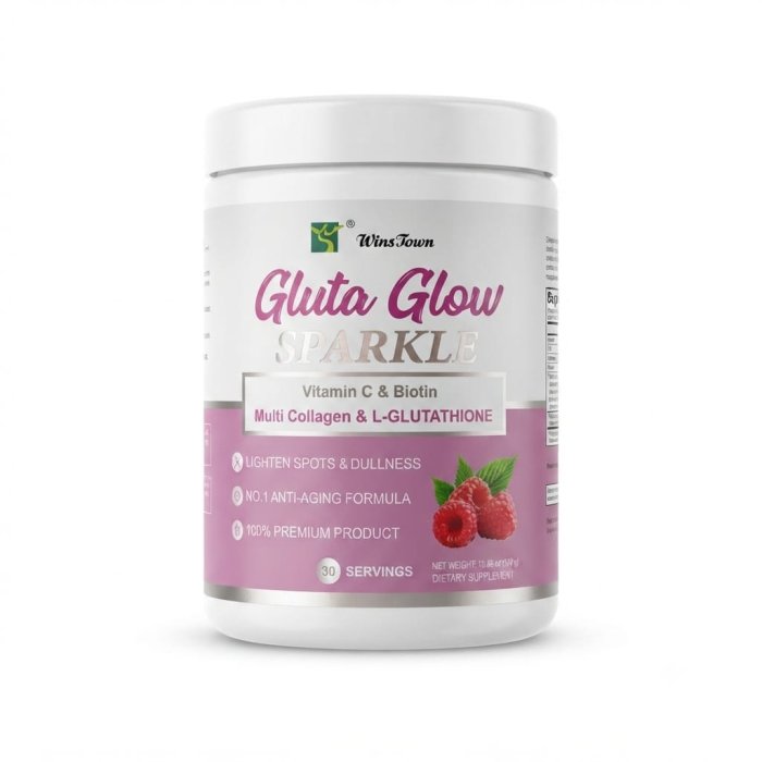 WinsTown Gluta Glow SPARKLE Dietary Supplement (30 Servings, 300g)