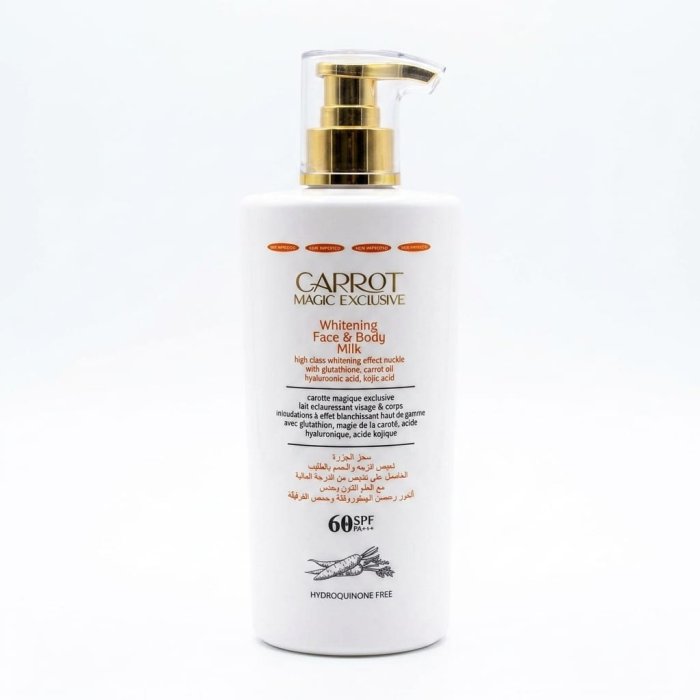 Carrot Magic Exclusive Whitening Face & Body Milk with SPF 60