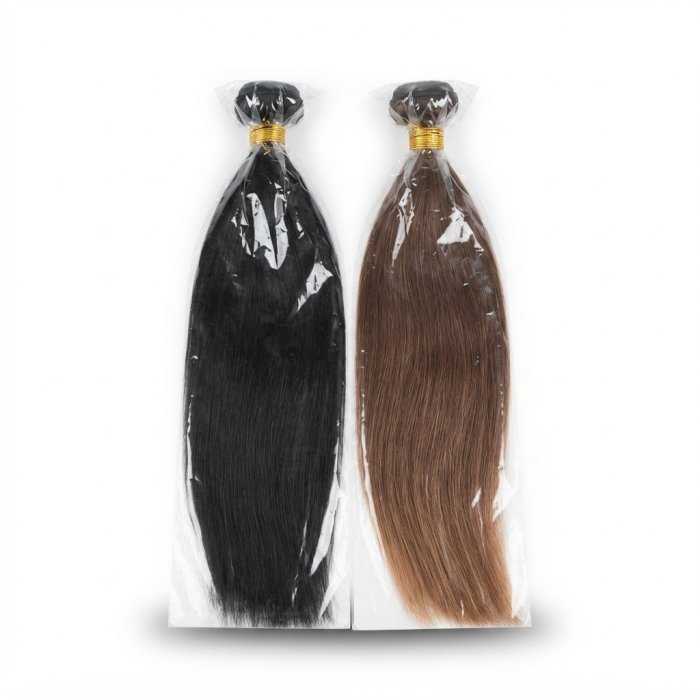Straight Hair Weave Bundles (Black and Brown)