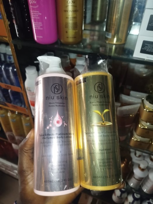 Niu Skin Total Effects Platinum White Perfumed Body Lotion Set