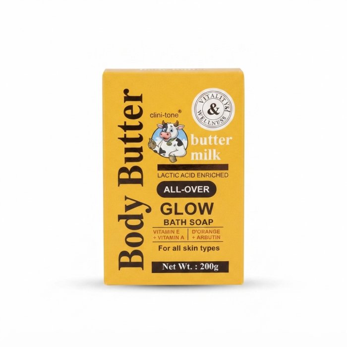 Clini-tone Body Butter All-Over Glow Bath Soap - Butter Milk, 200g