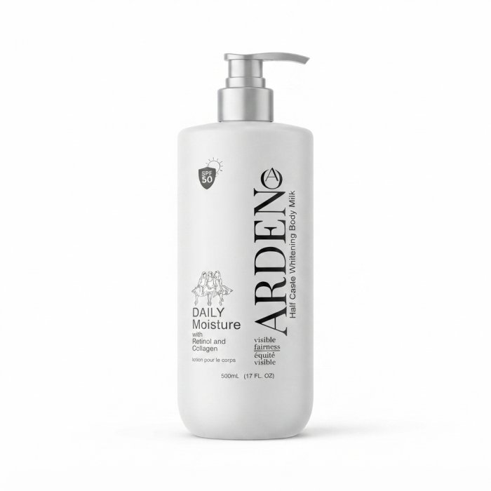 Ardeng Daily Moisture with Retinol and Collagen Half Caste Whitening Body Milk SPF 50 - 500mL