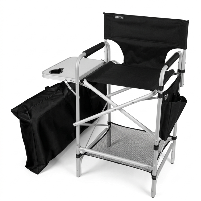 CAMP LIFE Folding Director’s Chair with Side Table
