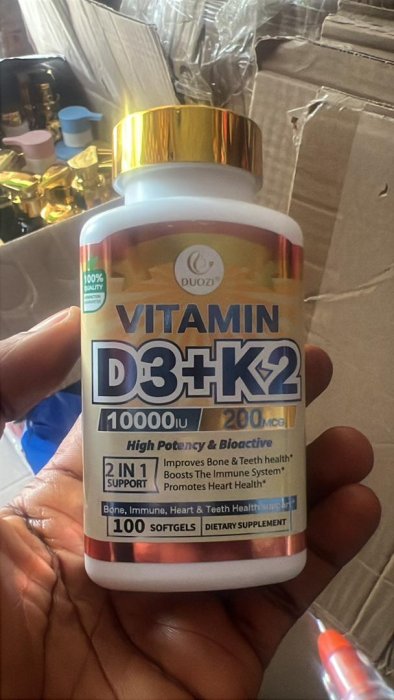 Duozi Vitamin D3 + K2 (10,000 IU / 200 mcg) Softgels