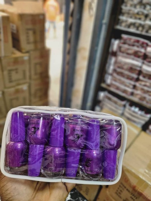 Metallic Shimmer Purple Nail Polish Set - 6 Bottles