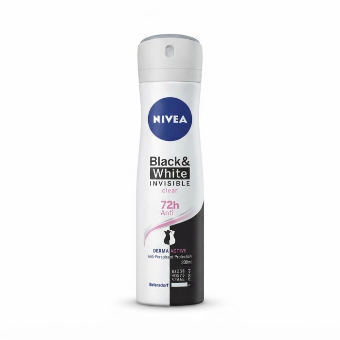 Nivea Black & White Invisible Clear Anti-Perspirant Spray - 200ml