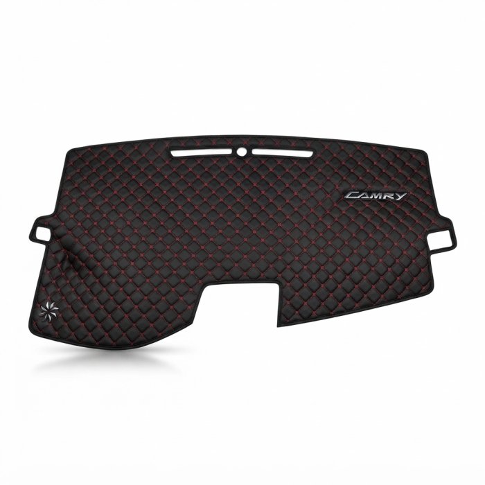 Toyota Camry Custom Dashboard Mat (Black with Red Stitching)