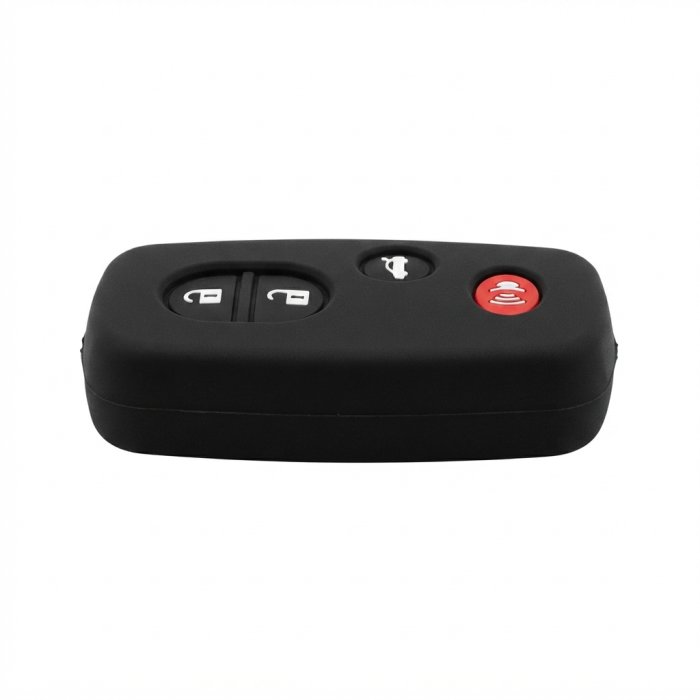 Premium Black Silicone Remote Key Fob Cover for 4-Button Nissan