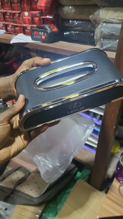 Lexus Branded Leather Tissue Box Holder
