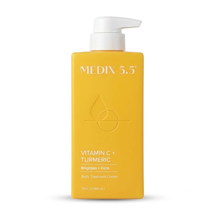 Medix 5.5 Vitamin C + Turmeric Brighten + Firm Body Treatment Cream (15 fl oz / 444 ml)
