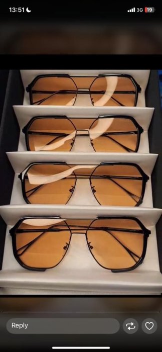 Geometric Tinted Aviator Sunglasses