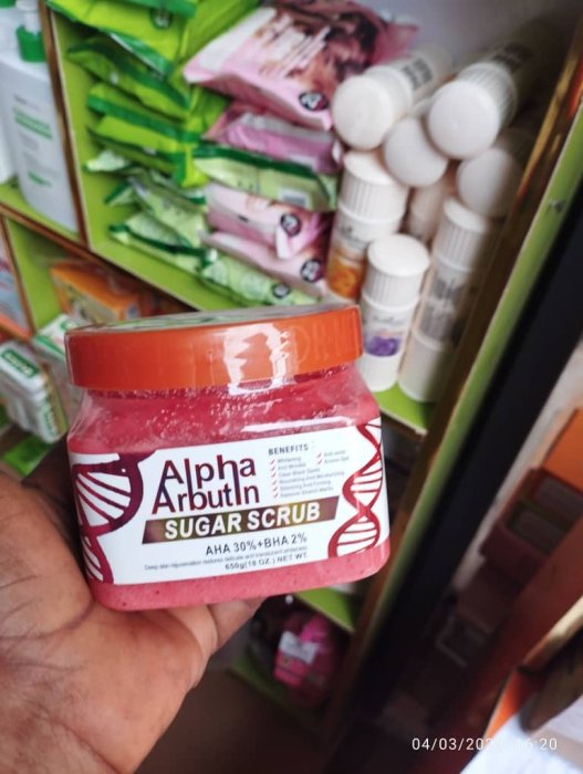 Alpha Arbutin Sugar Scrub AHA 30% + BHA 2%