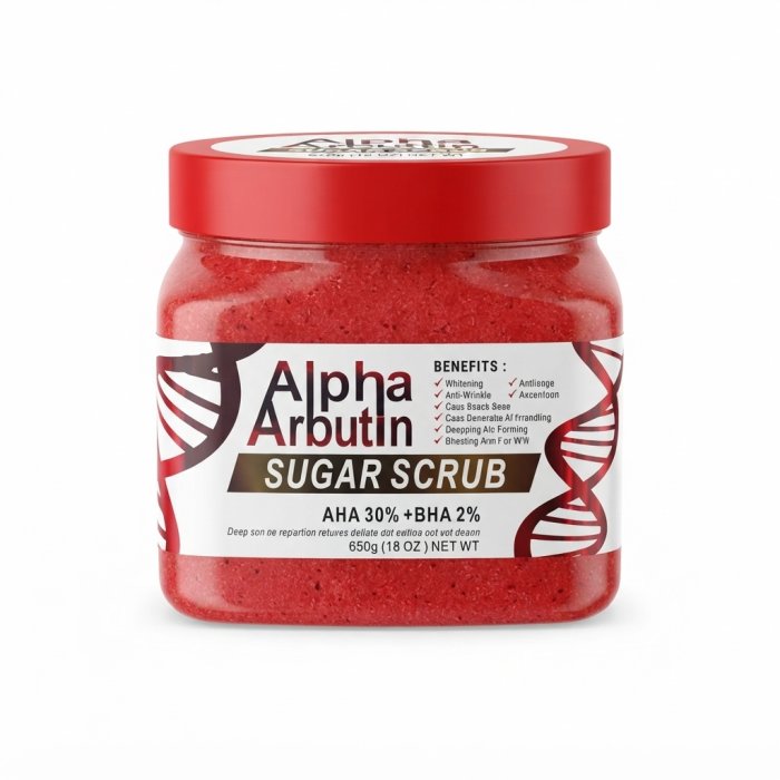 Alpha Arbutin Sugar Scrub AHA 30% + BHA 2%