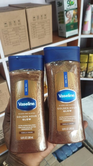 Vaseline Glazed and Glisten Golden Hour Glow Gel Oil - 6.8 FL OZ / 200 mL