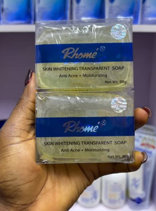 Rhomé Skin Whitening Transparent Soap - Anti Acne + Moisturizing, Net.Wt. 90g