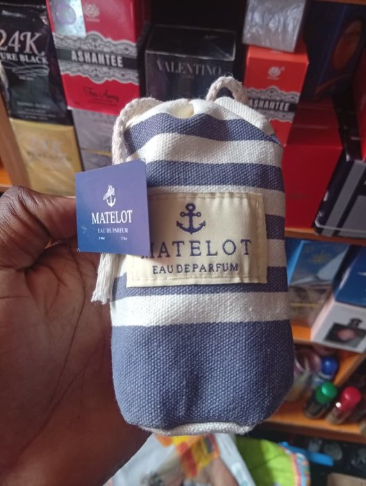 Matelot Fragrance - Dark Matte Bottle with Anchor Logo and Blue Cap