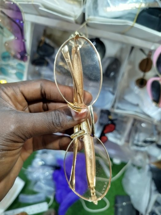 Prada Round Gold Metal Optical Frames