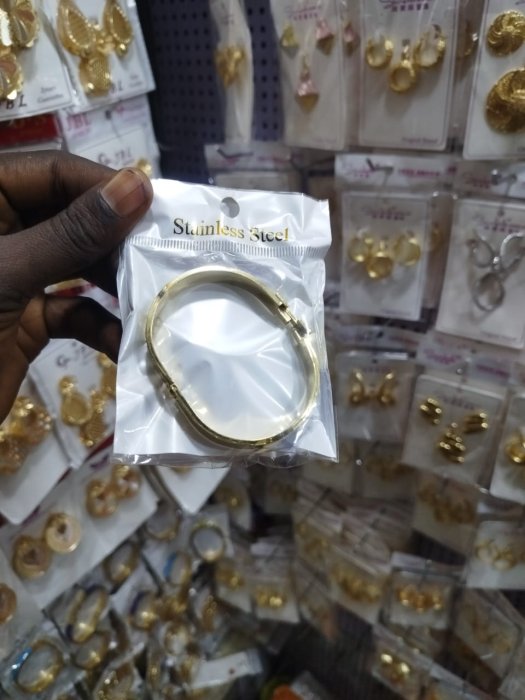 Stainless Steel Gold Bangle Bracelet